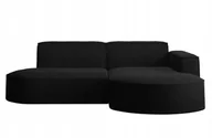 Narożniki - Sofa w kształcie L Modena narożnik tkanina Neve czarny prawy - miniaturka - grafika 1