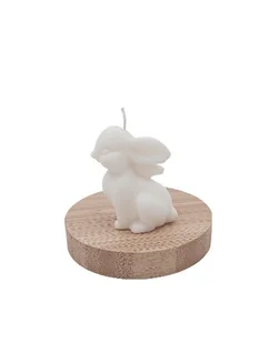 Sojowa świeczka zapachowa 7cm 51,4g Siedzący Króliczek Królik Wanilia - Świece - miniaturka - grafika 1