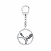 Breloki - Srebrny brelok BOCIAN GRAWER - miniaturka - grafika 1