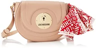 Torebki damskie - Love Moschino Damska torba na ramię Borsa PU różowa nude, 17 x 52 x 18 - miniaturka - grafika 1