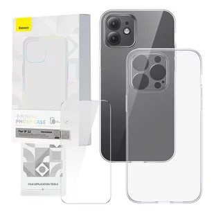 Zestaw ochronny Baseus Corning przeźroczyste etui i szkło hartowane do iPhone 12 - Etui i futerały do telefonów - miniaturka - grafika 1