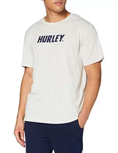 Koszulki męskie - Hurley Męski T-shirt M Fastlane S/S beżowy Jasna ko$7$8 S CU8290 - grafika 1