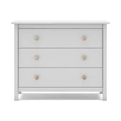 Komody dla dzieci - Biała niska komoda dziecięca z drewna sosnowego 100x80 cm Max – Marckeric - miniaturka - grafika 1