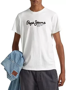 Koszulki męskie - Pepe Jeans Koszulka męska Wido, Biały (nie biały), S - grafika 1
