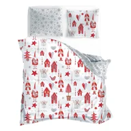 Pościel - Pościel FARO Scandic, biała świąteczna, 220 x 200 cm - miniaturka - grafika 1