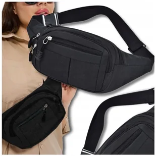 Nerka Męska Wodoodporna pojemna na pasku czarna regulowana 4 kieszenie Pas - Nerki Nerka Męska Wodoodporna pojemna na pasku czarna regulowana 4 kieszenie Pas - Nerki - miniaturka - grafika 1