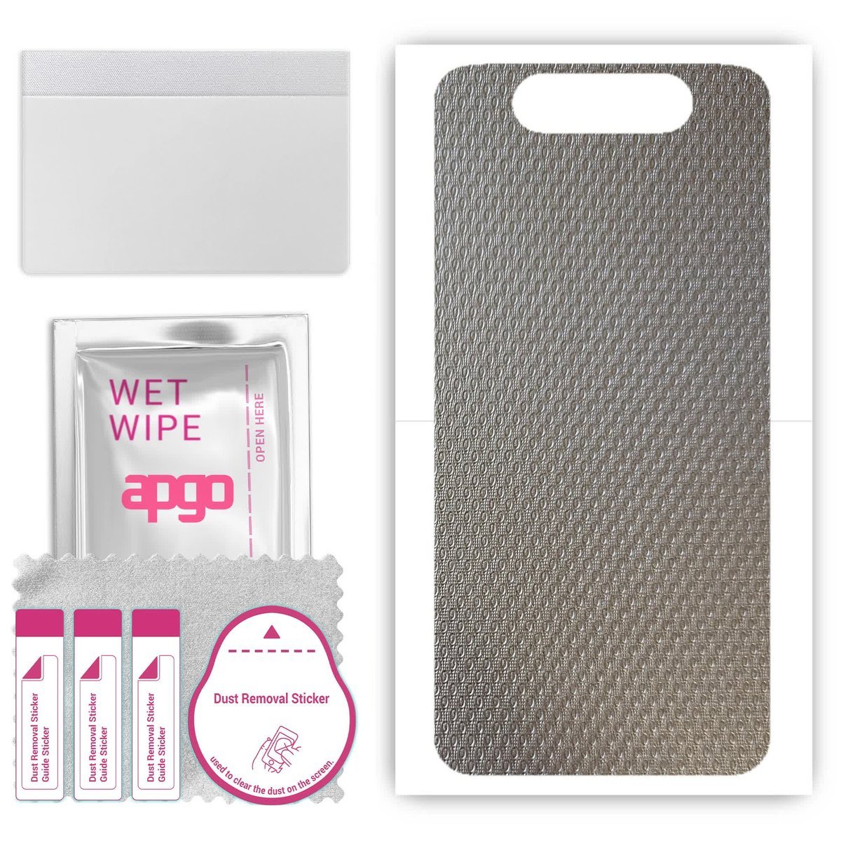 Folia naklejka skórka strukturalna na TYŁ do Samsung Galaxy A80 - Aluminium krople - apgo SKINS