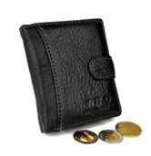 Portfele - Portfel Męski Skórzany WILD Skóra Licowa Mały Pionowy Z Zapięciem RIFD WI5505-1 10,5 x 9 x 2 [cm] - miniaturka - grafika 1