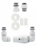 Zawory i kraniki - Zawór termostatyczny trójosiowy Vision biały prawy GZ1/2 All in One - miniaturka - grafika 1