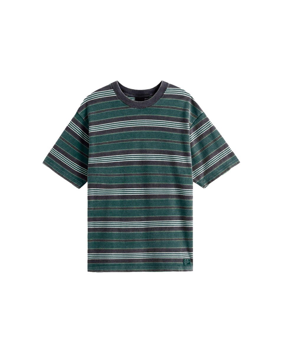 T-shirt Męski VANS Pique Stripe SS Knit Mystic Moss VN000T6BFRJ1 L