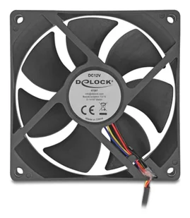 DeLOCK 67297 system chłodzenia komputerów Obudowa komputera Wentylator 9,2 cm Czarny 1 szt. - Wentylatory komputerowe - miniaturka - grafika 1