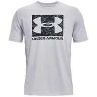 Koszulki sportowe męskie - Koszulka męska Under Armour ABC Camo Boxed Logo SS Rozmiar: XL / Kolor: jasnoszary - miniaturka - grafika 1