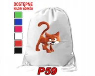 Torby szkolne - WOREK SZKOLNY NA WF BUTY SPORTOWY DLA DZIECKA SMERFY 5 WZORÓW + IMIĘ - miniaturka - grafika 1