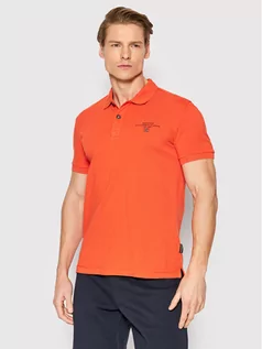 Koszulki męskie - Napapijri Polo Elbas NP0A4GDL Pomarańczowy Regular Fit - grafika 1