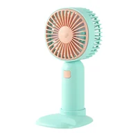 Akcesoria i części AGD - Przenośny wentylator biurkowy z możliwością ładowania przez USB – zielony - miniaturka - grafika 1