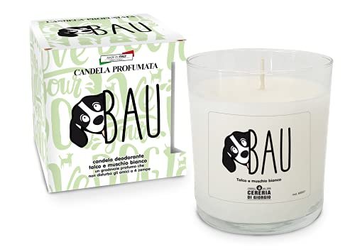 Cereria di Giorgio Świeca zapachowa w szkle Bau, Wosk, biały, 8,5x8,5x9