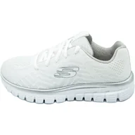 Buty trekkingowe damskie - Trampki Skechers Get Connected 12615WSL, Biały, Kobiety - miniaturka - grafika 1