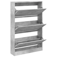 Szafki na buty - vidaXL Szafka na buty betonowa szara 80x21x125,5 cm materiał drewnopochodny - miniaturka - grafika 1