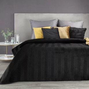 Narzuta 200 x 220 Euro Welurowa wz. Sofia Czarna - Narzuty - miniaturka - grafika 2