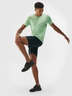 Spodnie sportowe męskie - Męskie spodenki treningowe 4F 4FWAW24TFSHM696 - zielone - miniaturka - grafika 1