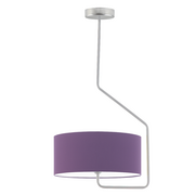 Lampy sufitowe - Fioletowy żyrandol wiszący do salonu LAVRIO - miniaturka - grafika 1