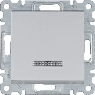 Hager Przycisk zwierny podświetlany Hager LUMINA - srebrny mat - Wyłączniki światła i elektryczne - miniaturka - grafika 1