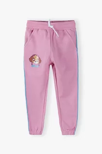 Dresy i komplety dla dziewczynek - Spodnie dresowe dziewczęce różowe Psi Patrol - grafika 1