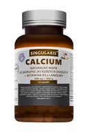 Witaminy i minerały - Singularis Calcium naturalny wapń ze skorupek jaj kurzych + witamina D3 z lanoliny, suplement diety, 120 kapsułek - miniaturka - grafika 1