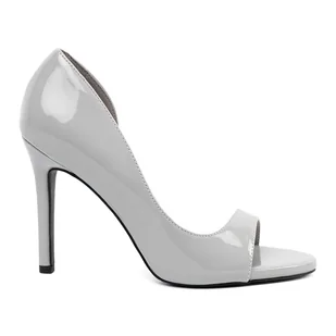 Goodin Szare szpilki z odkrytym noskiem - Czółenka - miniaturka - grafika 1