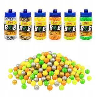 KULKI PLASTIKOWE DO PISTOLETU NABOJE 12000 szt 6mm z dozownikiem - Zabawki militarne - miniaturka - grafika 1