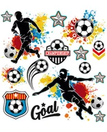 Pasmanteria - Naplamki Drukowane DM-41 Football - miniaturka - grafika 1