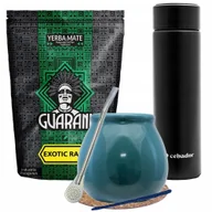 Yerba Mate - Zestaw Yerba Mate Guarani Exotic Rain Termos Led Tykwa i Bombilla 500g - miniaturka - grafika 1
