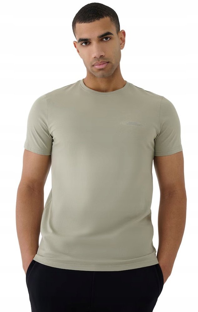 Bawełniana koszulka męska 4F T-shirt TSHM2003 44S oliwkowy M