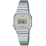 Casio Srebrny zegarek Damski  LA670WEA-8AEF Vintage w stylu Retro