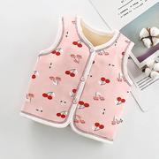 Bluzki dla niemowląt - Slowmoose Kardigan bez rękawów, chłodna kurtka - Futrzana kamizelka tkanina zimowa Brzoskwinia2 18M - miniaturka - grafika 1
