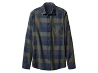 Koszule męskie - esmara Men Koszula flanelowa męska z bawełny (Kratka/granat/khaki, XL (43/44)) - miniaturka - grafika 1