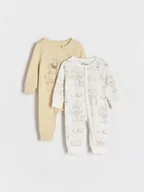 Body - Reserved - Piżama Kubuś Puchatek 2 pack - złamana biel - miniaturka - grafika 1