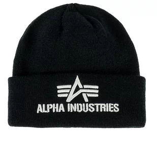 Czapka Alpha Industries 3D Beanie 16891003 - czarna - Czapki i chusty sportowe damskie - miniaturka - grafika 1