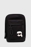 Plecaki - Karl Lagerfeld plecak kolor czarny mały z aplikacją - miniaturka - grafika 1