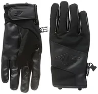 Rękawiczki - 4F Męskie rękawiczki SKI Gloves REM004 dżinsy, DEEP Black, L, Deep Black, L - miniaturka - grafika 1