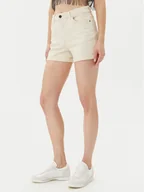 Spodenki damskie - Noisy May Szorty jeansowe Moni 27029546 Beżowy Slim Fit - miniaturka - grafika 1