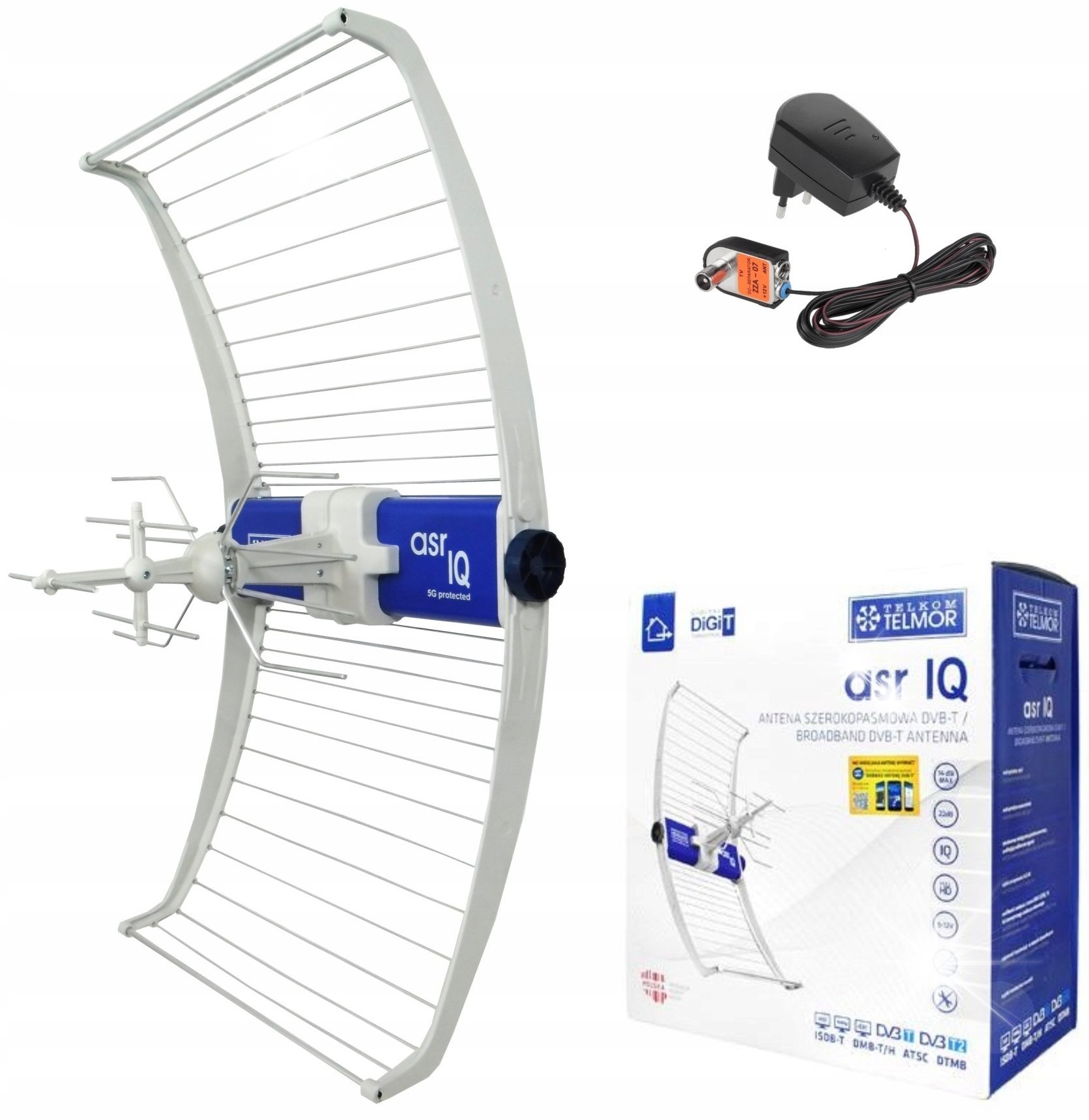 Telkom-Telmor Antena szerokopasmowa DVB-T/T2 ASR IQ 2023 z ZZA7 5G Protecte
