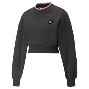 Bluza damska Puma SWXP CREW NECK czarna 53356201-S - Bluzy damskie - miniaturka - grafika 1