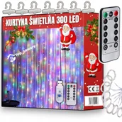 Oświetlenie świąteczne - Extralink Kurtyna świetlna LED 3x3m, 300x LED, biały zimny, świąteczne, ozdoba - miniaturka - grafika 1