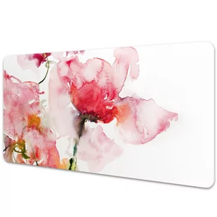 Mata na biurko Akwarela kwiaty 100x50 cm - Podkładki na biurko - miniaturka - grafika 1