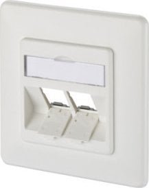 Metz METZ CONNECT Puszka połączeniowa Keystone 2-portowa pusta biała