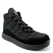 Buty zimowe męskie - Progress 24-153 Buty męskie zimowe trzewiki ocieplane czarne - miniaturka - grafika 1