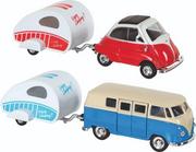 Samochody i pojazdy dla dzieci - Volkswagen Classic Bus/BMW-Isetta z przyczepą kempingową - miniaturka - grafika 1