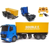 Zabawki zdalnie sterowane - Zdalnie Sterowany Mercedes Tir Na Pilota + Naczepa - miniaturka - grafika 1