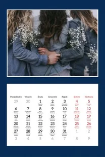 Fotokalendarz, personalizowany kalendarz ścienny standard, 20x30-A4 cm, 12 stron, Szykowny kalendarz - Kalendarze - miniaturka - grafika 1